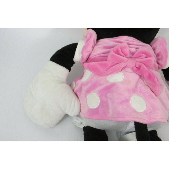 MINNIE MOUSE 28" HUGE Disney StoreCharacter Plush Stuffed Toy Pink Dress - Picture 7 of 12